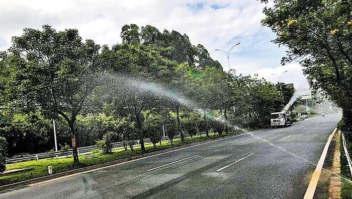 觀瀾推出新舉措 道路智能監控 自動噴淋消揚塵降灰霾